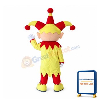 Friendly Lightweight Clown Boy Mascot Costume