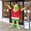 Friendly Christmas Grinch Mascot Costume