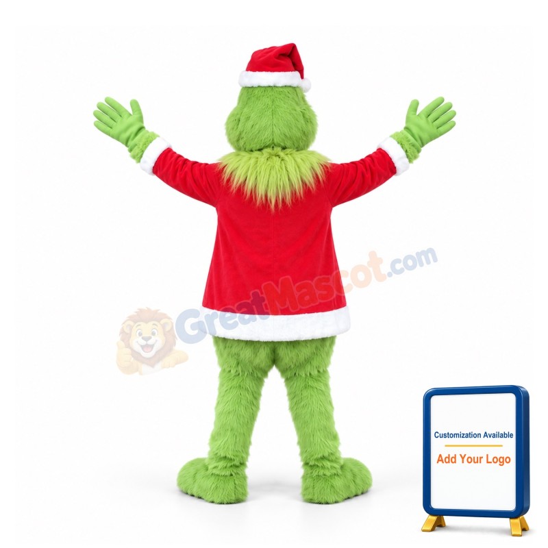 Friendly Christmas Grinch Mascot Costume