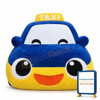 Blue Taxi Car Mascot Costume