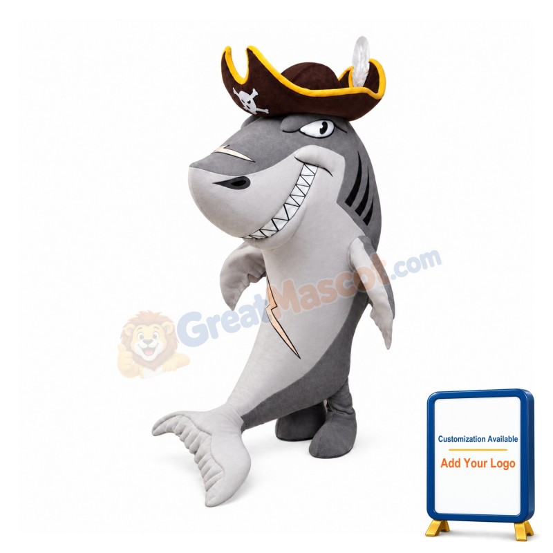 Pirate Shark Mascot Costume