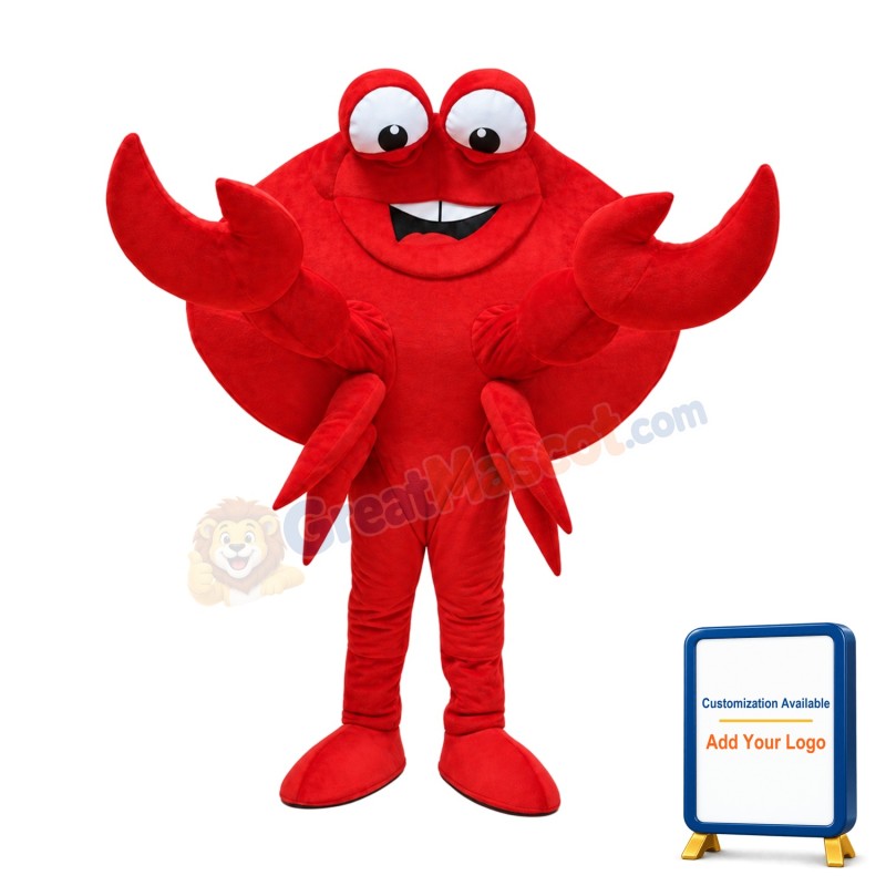 Big Red Crab Mascot Costume