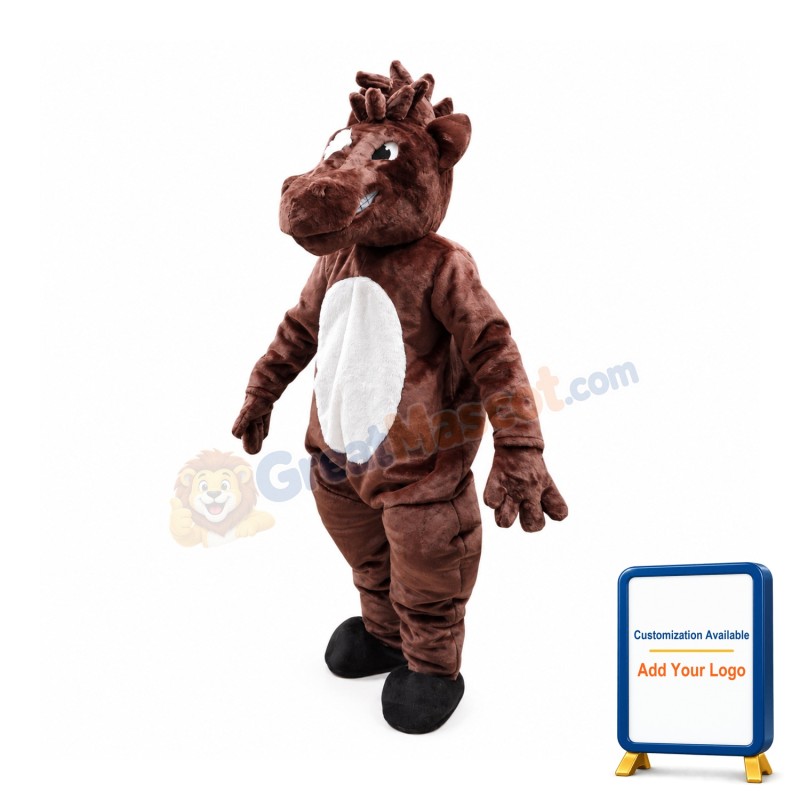 Fierce Brown Horse Mascot Costume