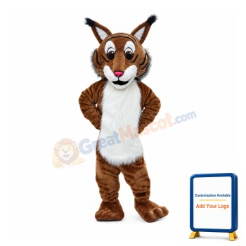 Friendly Bobcat Mascot Costume