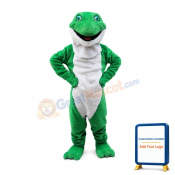 Friendly Lightweight Green Frog Mascot Costume