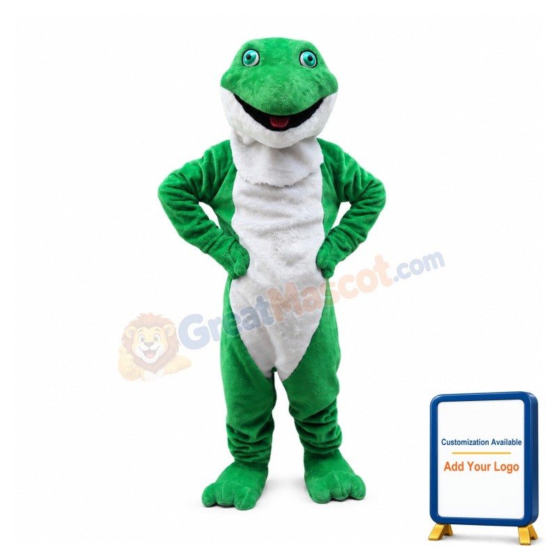 Friendly Lightweight Green Frog Mascot Costume
