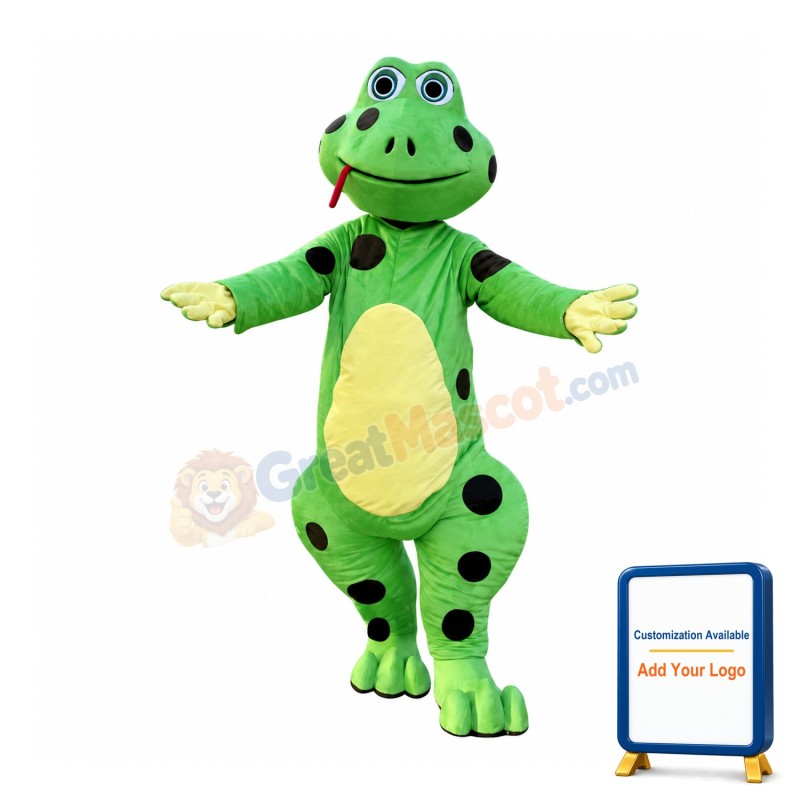 Wild Green Frog Mascot Costume