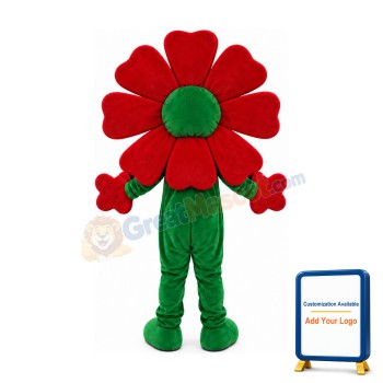 Red Flower Mascot Costume