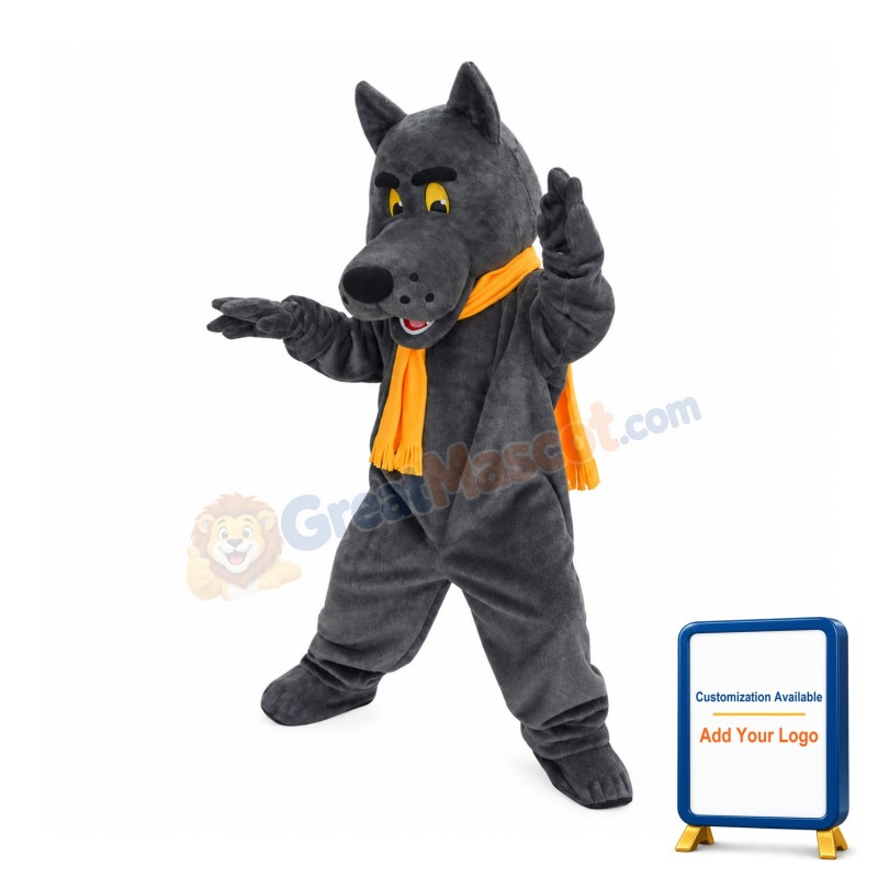 Grey Wolf Mascot Costume