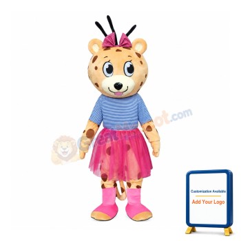 Affordable Girl Leopard Mascot Costume