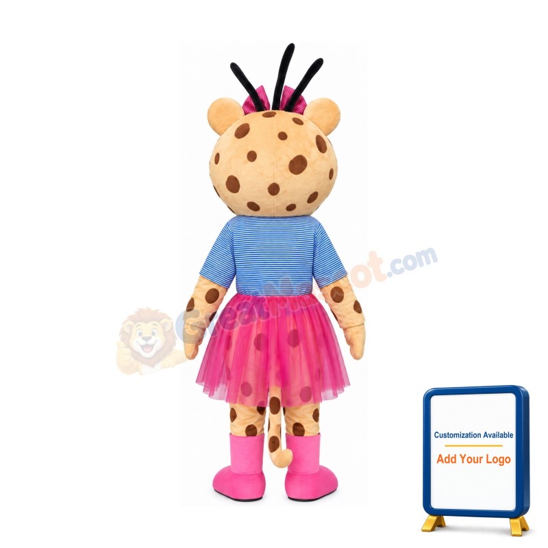 Girl Leopard Mascot Costume