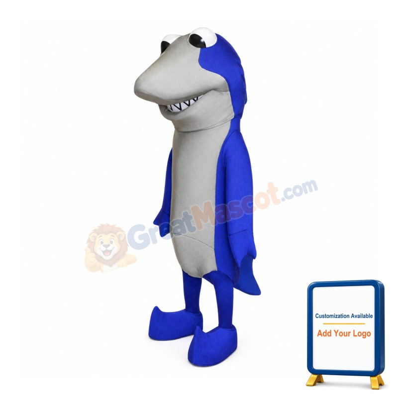 Blue Shark Mascot Costume