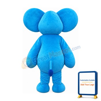 Blue Elephant Mascot Costume