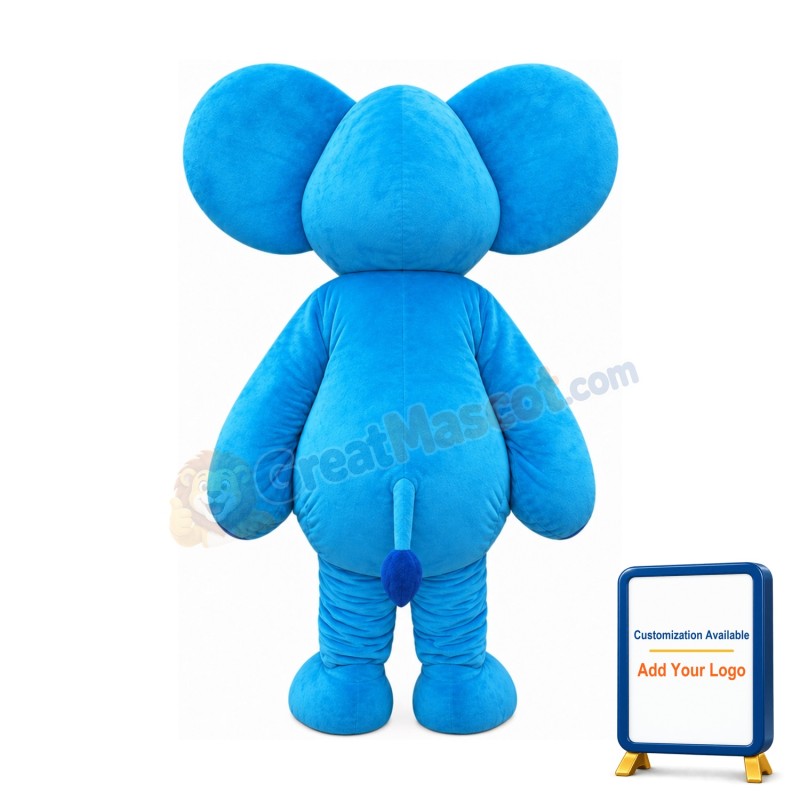 Blue Elephant Mascot Costume