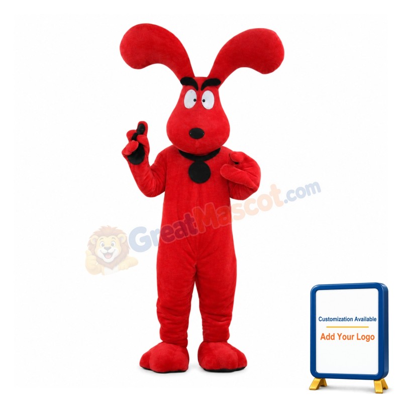 Super Red Dog Mascot Costume