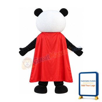Super Hero Panda Mascot Costume