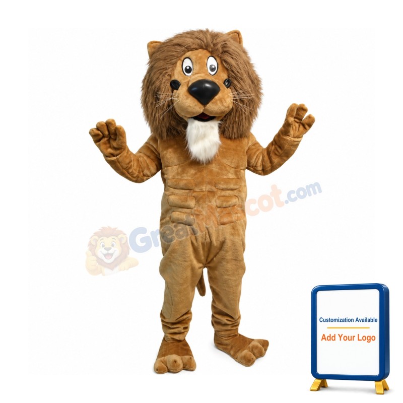 Power Lion Mascot Costume