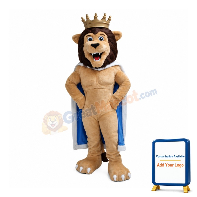Power King Lion Mascot Costume