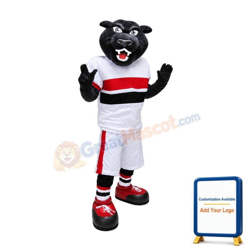 Power Sport Black Panther Mascot Costume