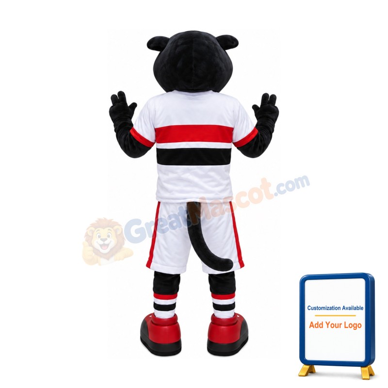Power Sport Black Panther Mascot Costume