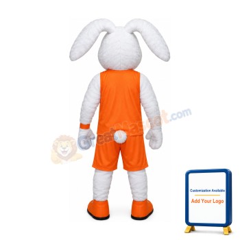 Sport White Bunny Mascot Costume