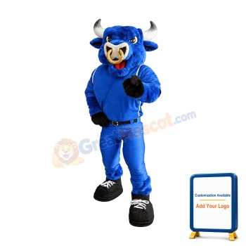 Blue Bull Mascot Costume
