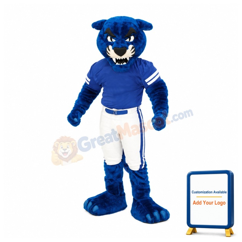 Blue Panther Mascot Costume