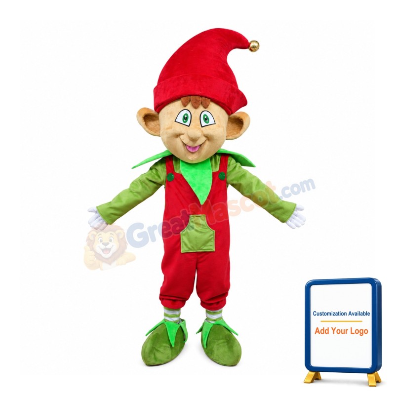 Lightweight Christmas Elf Mascot Costume