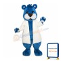 Doctor Blue Bear Mascot Costume
