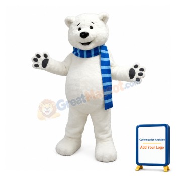 Lightweight Polar Bear Mascot Costume