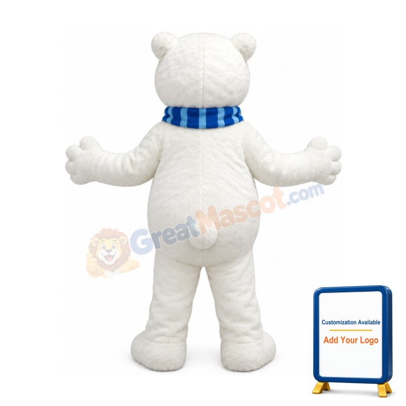 Lightweight Polar Bear Mascot Costume