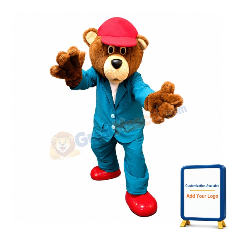 Handsome Bear Mascot Costume