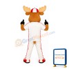Smiling Lightweight Moose Mascot Costume