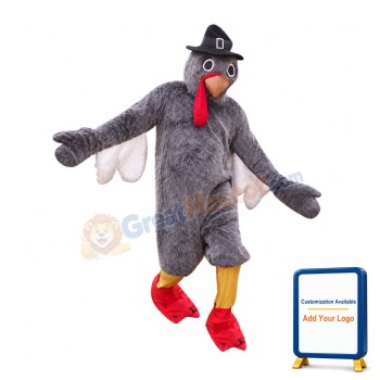 Grey Lightweight Turkey Mascot Costume