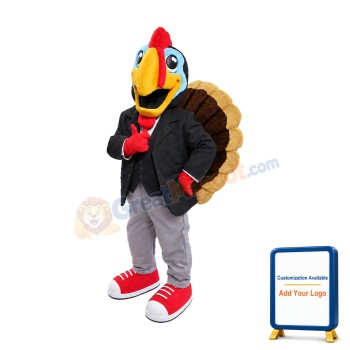 Handsome Turkey Mascot Costume