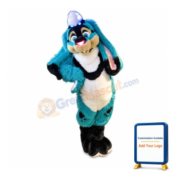 Blue Rabbit Mascot Costume