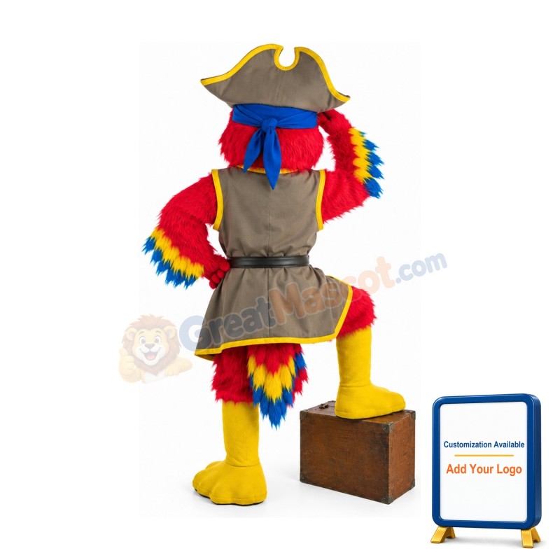 Pirate Parrot Mascot Costume