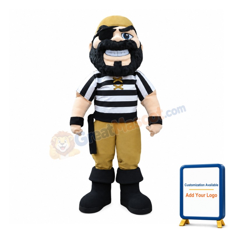 Superb Pirate Mascot Costume