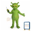 Cute Green Alien Mascot Costume