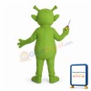 Cute Green Alien Mascot Costume