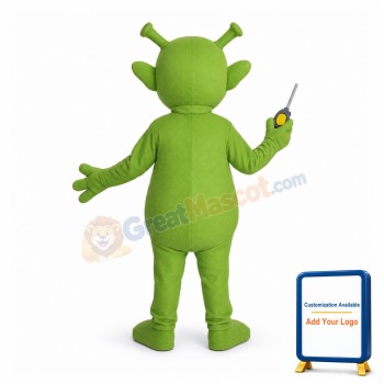 Cute Green Alien Mascot Costume
