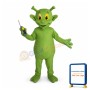 Cute Green Alien Mascot Costume