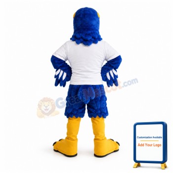Fierce Blue & White Eagle Mascot Costume