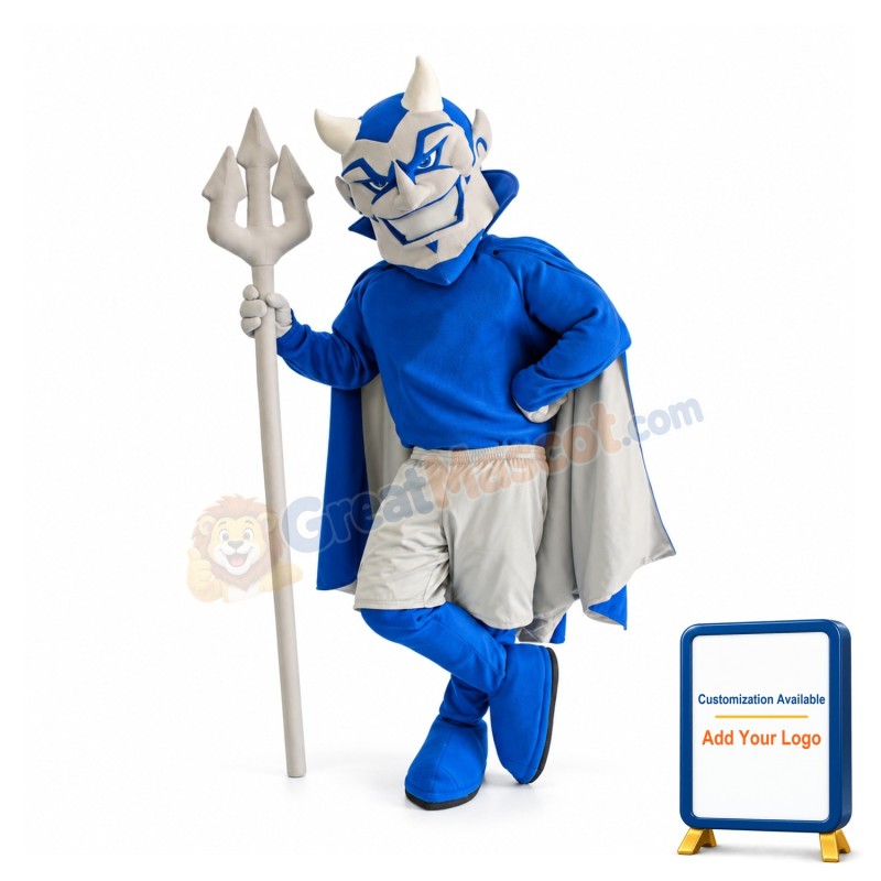 Lightweight Blue Devil Mascot Costume
