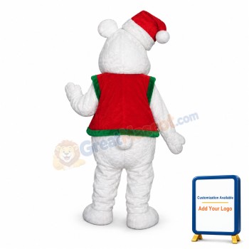 Lovely Christmas Polar Bear Mascot Costume