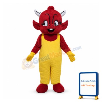 Red Devil Boy Mascot Costume
