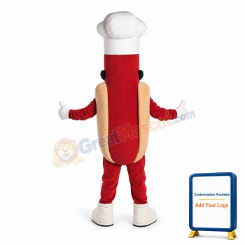 Chef Hot Dog Mascot Costume