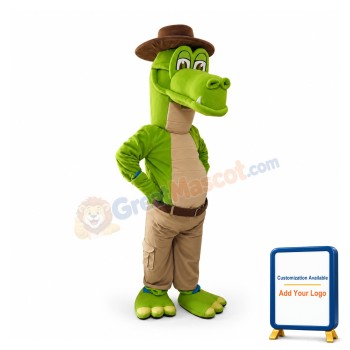 Green Alligator Mascot Costume