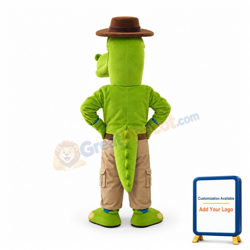 Green Alligator Mascot Costume