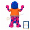 Pink & Blue Lion Mascot Costume